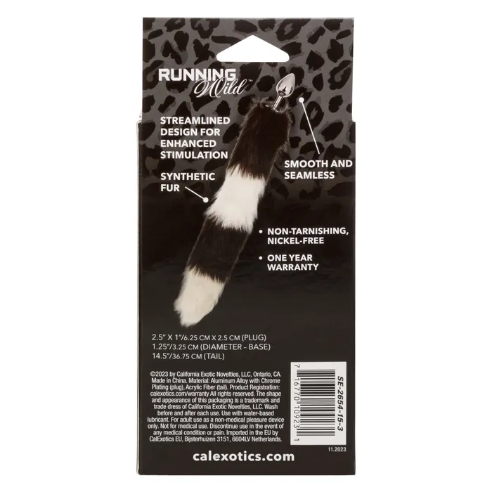 CalExotics Running Wild Black White Tail Plug CalExotics Anal CalExotics Running Wild Black White Tail Plug CalExotics Anal