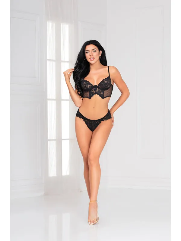Calvista Anal Kiss and Tell Bra Set 11091 Black XL