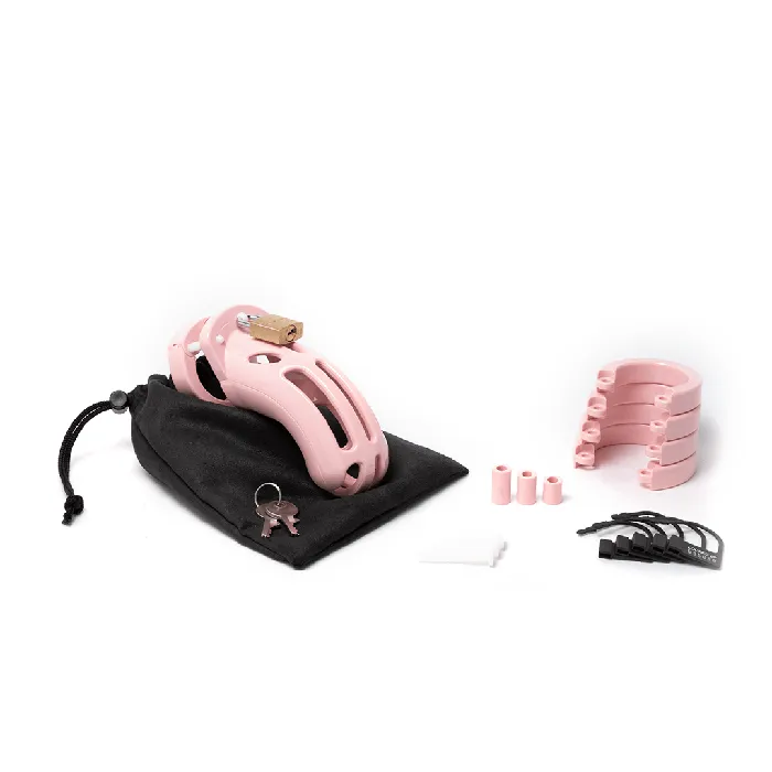 Chastity Kits The Curve Chastity Cock Cage Kit Pink CBX Male Sex Toys