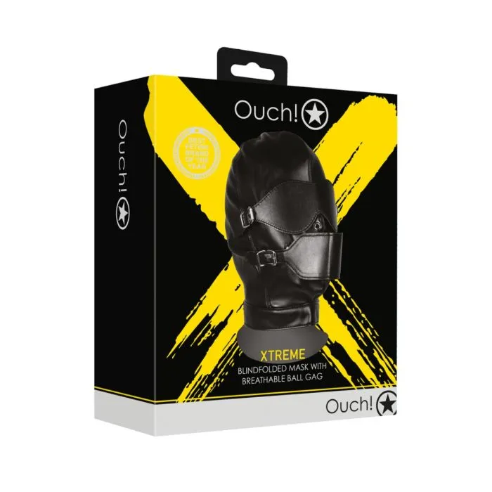 Couples Ouch Ouch Xtreme Blindfolded Mask with Breathable Ball Gag