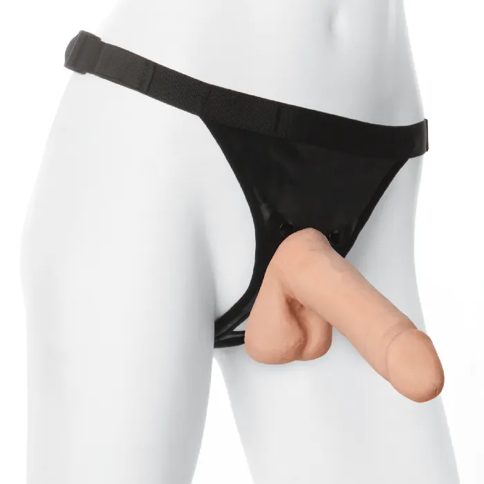 Female Sex Toys Doc Johnson VacULock ULTRASKYN Cock With Ultra Harness 7 Inch
