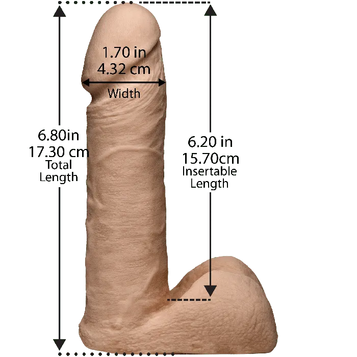 Female Sex Toys Doc Johnson VacULock ULTRASKYN Cock With Ultra Harness 7 Inch