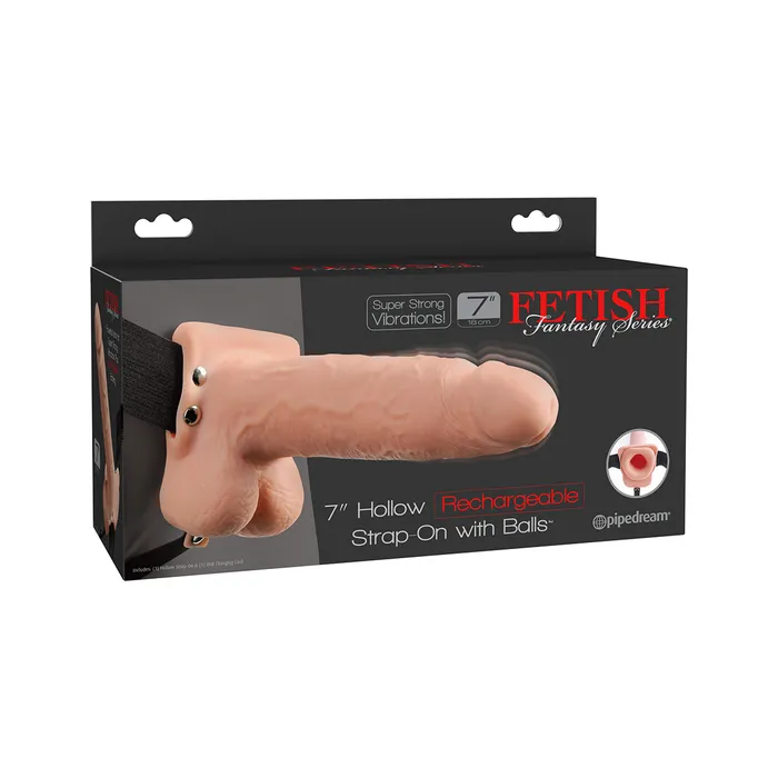 Fetish Fantasy 7 Hollow Rechargeable StrapOn with Balls Flesh Fetish Fantasy Female Sex Toys Fetish Fantasy 7 Hollow Rechargeable StrapOn with Balls Flesh Fetish Fantasy Female Sex Toys