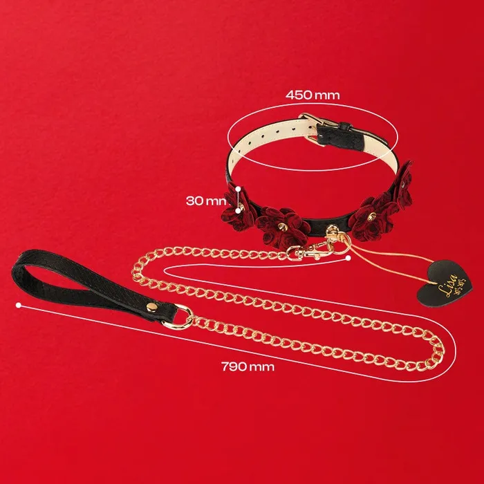 FRISKY BUSINESS SG Crimson Collar Genuine Leather Neck Collar Restraints