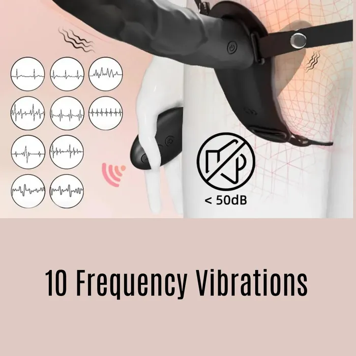House of Chastity Female Sex Toys Remote Control Double Headed Vibrating Dildo With Waist Strap
