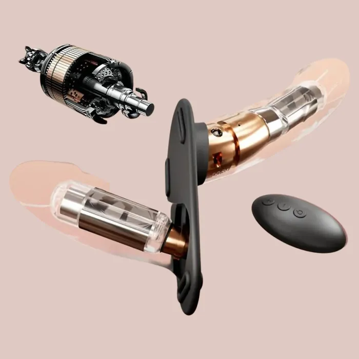 House of Chastity Female Sex Toys Remote Control Double Headed Vibrating Dildo With Waist Strap
