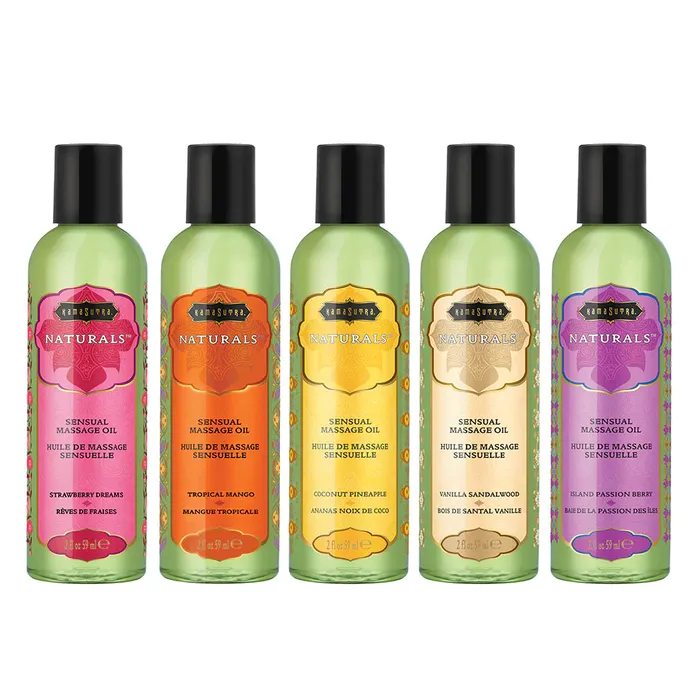 Kama Sutra Naturals Massage Oil 2 oz Traveling Tickle Trunk Couples
