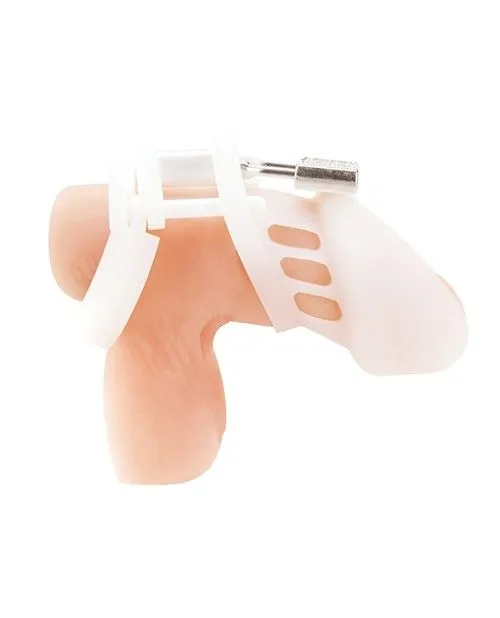 Male Sex Toys Blueline Blue Line Silicone Chastity Cock Cage White