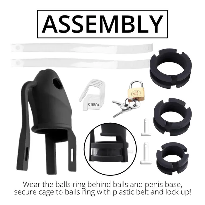 Male Sex Toys FRISKY BUSINESS SG Tender Trap Silicone Chastity Cock Cage