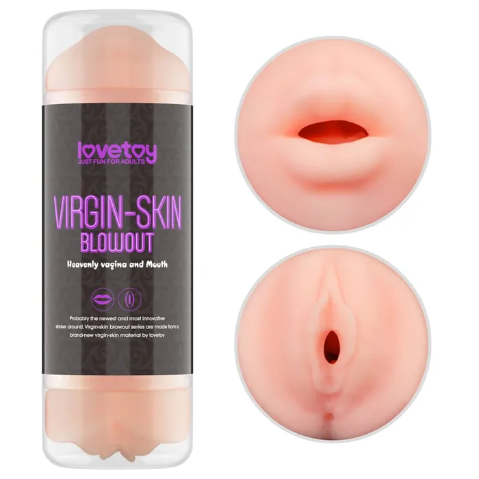 Male Sex Toys LOVETOY Virginskin Blowout Double Side Stroker Vagina and Mouth