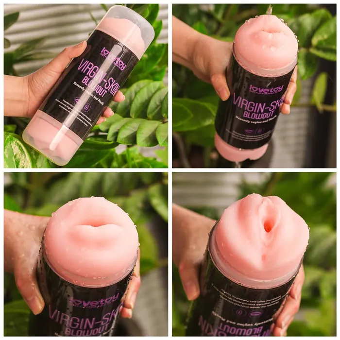 Male Sex Toys LOVETOY Virginskin Blowout Double Side Stroker Vagina and Mouth
