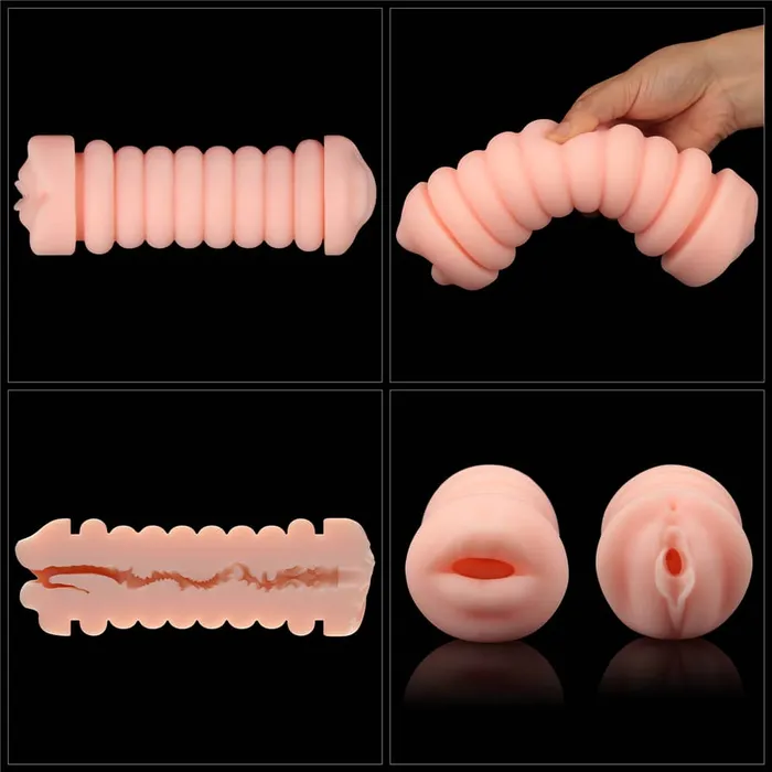 Male Sex Toys LOVETOY Virginskin Blowout Double Side Stroker Vagina and Mouth
