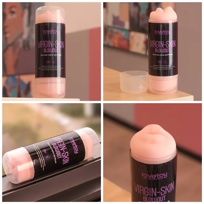 Male Sex Toys LOVETOY Virginskin Blowout Double Side Stroker Vagina and Mouth