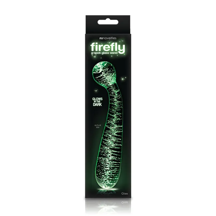 NS Novelties Dildos Firefly Glass G Spot Glow Wand Clear NS Novelties Dildos Firefly Glass G Spot Glow Wand Clear