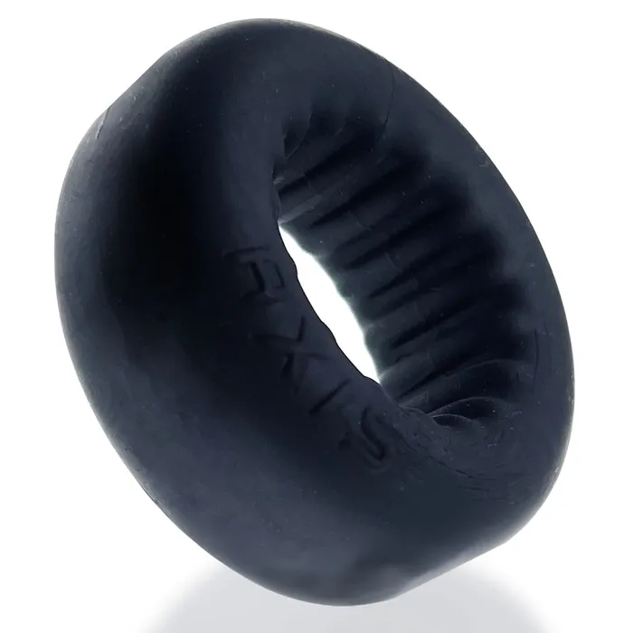 Oxballs Male Sex Toys Oxballs Axis Rib Griphold Cock Ring Black Ice