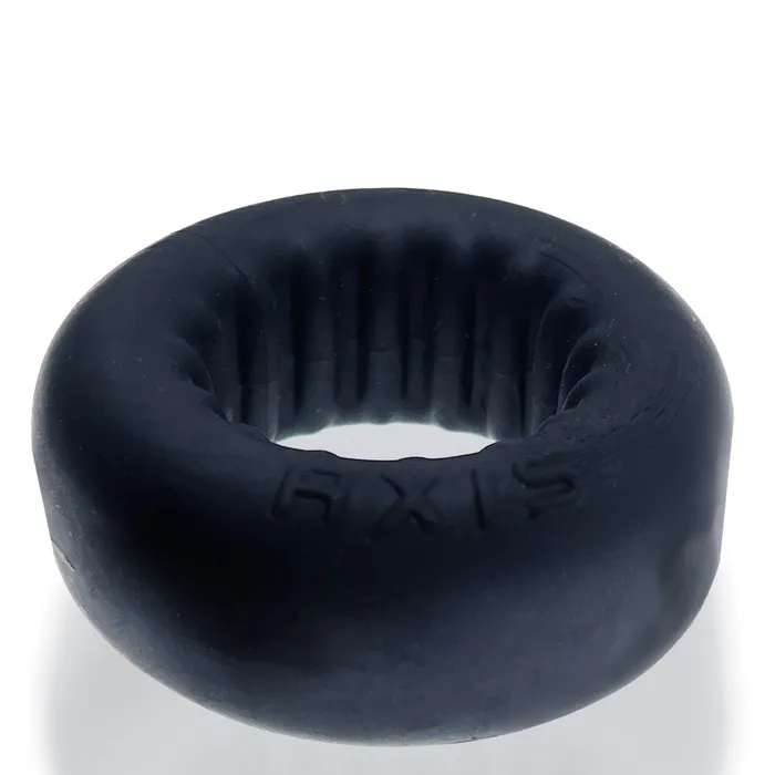 Oxballs Male Sex Toys Oxballs Axis Rib Griphold Cock Ring Black Ice
