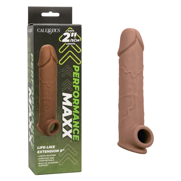 Performance Maxx LifeLike Extension 8 Brown CalExotics Male Sex Toys Performance Maxx LifeLike Extension 8 Brown CalExotics Male Sex Toys