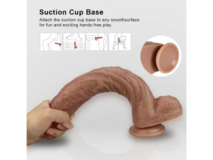 Safystyle Male Sex Toys 12 inch Huge Realistic Dildo FemaleMale Masturbator Sex Toys