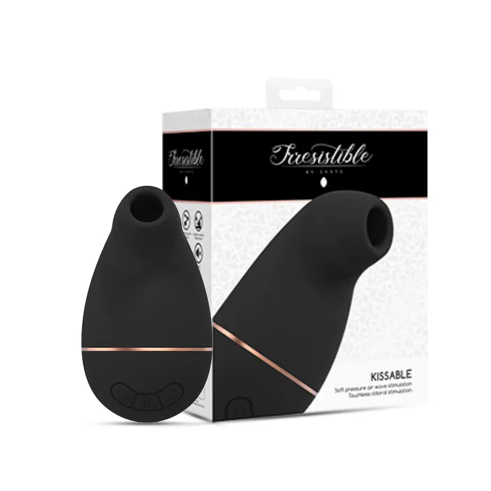 SHOTS Kissable Sucking Vibrator Black SHOTS Vibrators