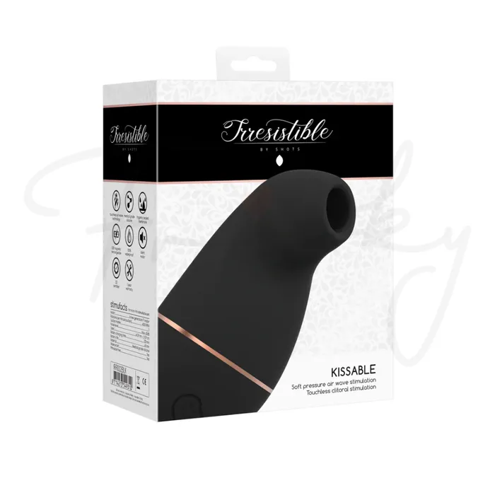 SHOTS Kissable Sucking Vibrator Black SHOTS Vibrators