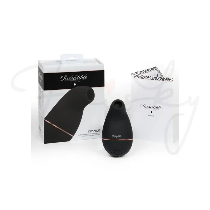 SHOTS Kissable Sucking Vibrator Black SHOTS Vibrators
