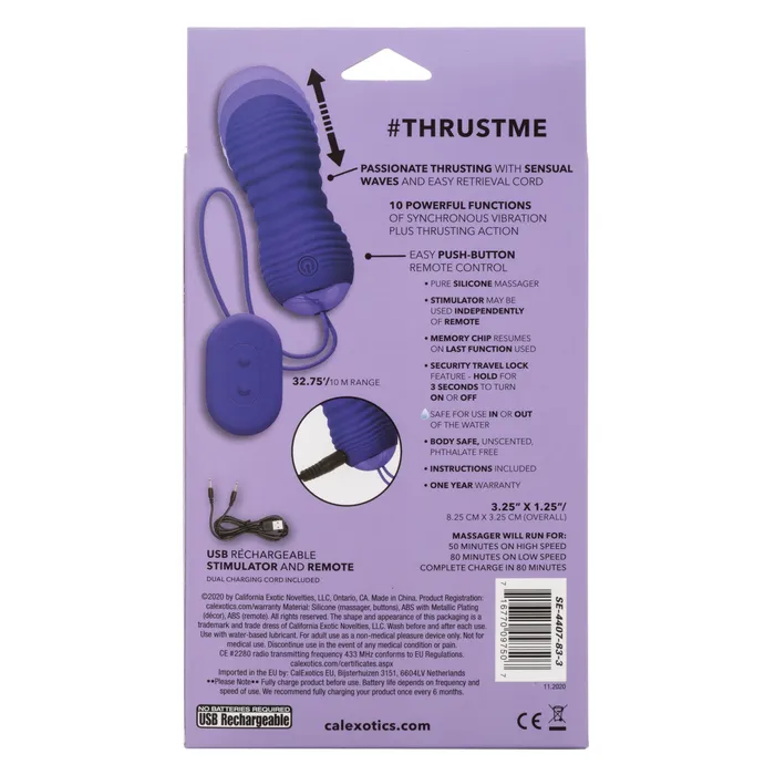 Slay ThrustMe Thrusting Remote Vibrator CalExotics Vibrators