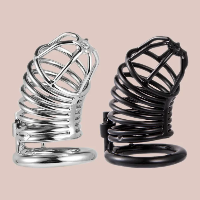 The Black Coil Chastity Cage House of Chastity Male Sex Toys