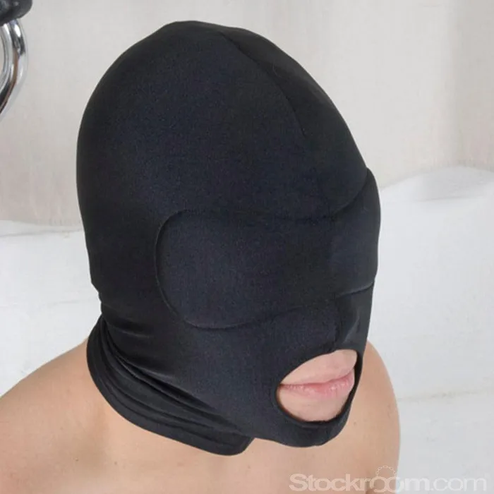 vendorunknown Male Sex Toys Spandex Hood with Blindfold and Mouth Hole