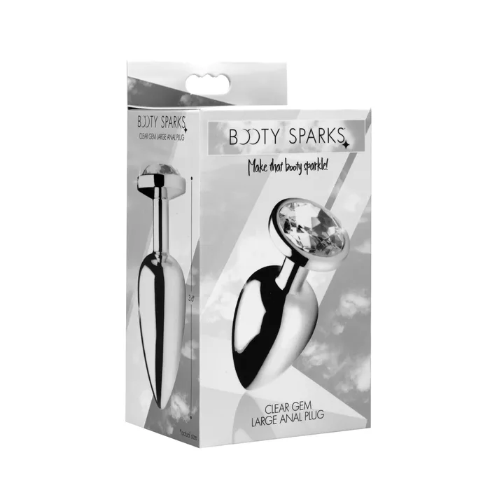 XR Brands Male Sex Toys Clear Gem Anal Plug Large