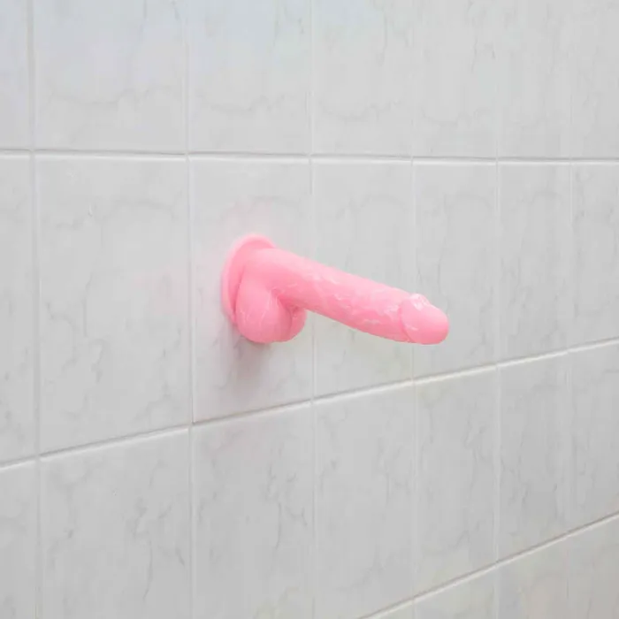 Addiction Dildos Addiction Brandon 75 GlowintheDark Dildo With Balls Pink
