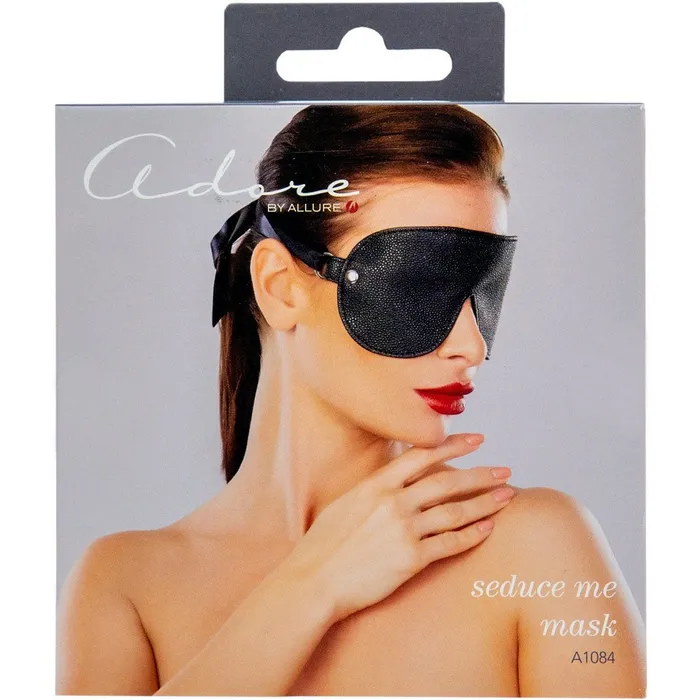 Allure Anal Allure Adore Pebbled Faux Leather Reversible Mask Black