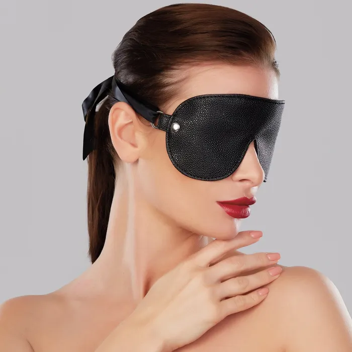 Allure Anal Allure Adore Pebbled Faux Leather Reversible Mask Black