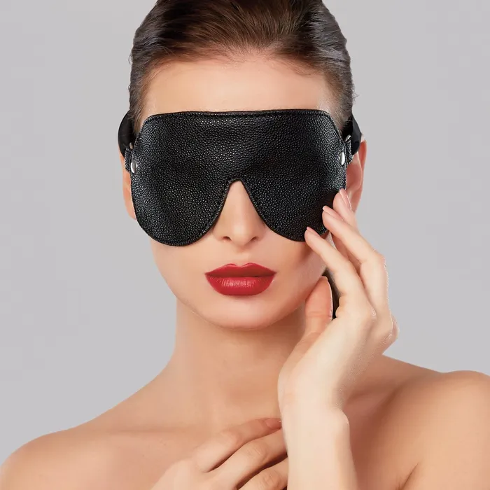 Allure Anal Allure Adore Pebbled Faux Leather Reversible Mask Black