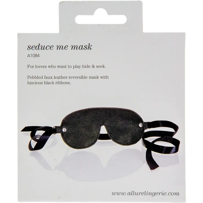 Allure Anal Allure Adore Pebbled Faux Leather Reversible Mask Black