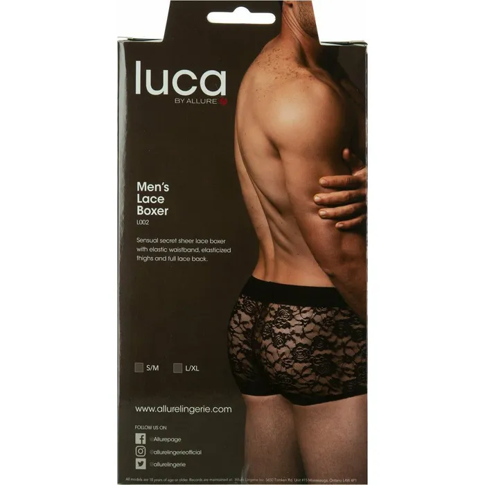 Allure Luca Mens Lace Boxer SM Allure Female Sex Toys