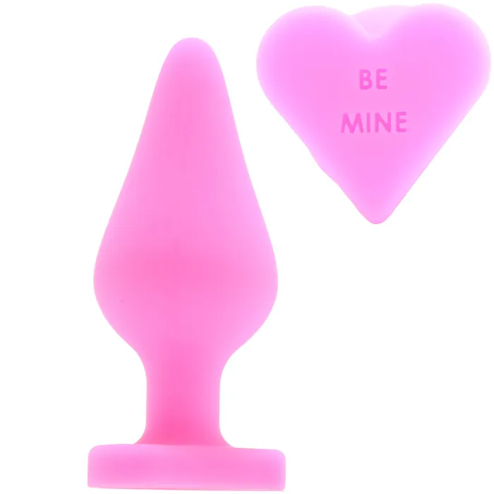 Anal Blush Candy Hearts Be Mine Small Butt Plug in Pink