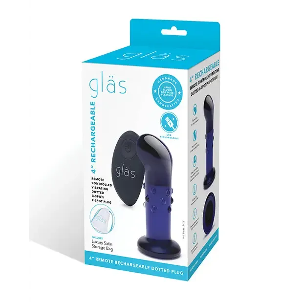 Anal glas Glas 4 in Rechargeable RemoteControlled Vibrating Dotted GSpotPSpot Plug Anal glas Glas 4 in Rechargeable RemoteControlled Vibrating Dotted GSpotPSpot Plug