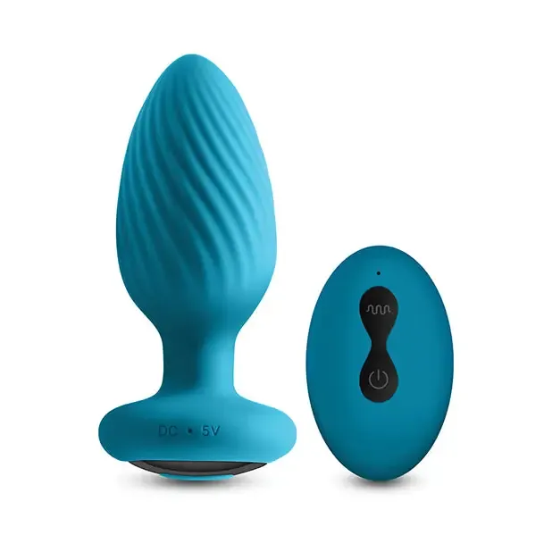 Anal Ns Novelties INC INYA Alpine 20 Gyrating Vibrating Anal Plug wRemote Teal Anal Ns Novelties INC INYA Alpine 20 Gyrating Vibrating Anal Plug wRemote Teal