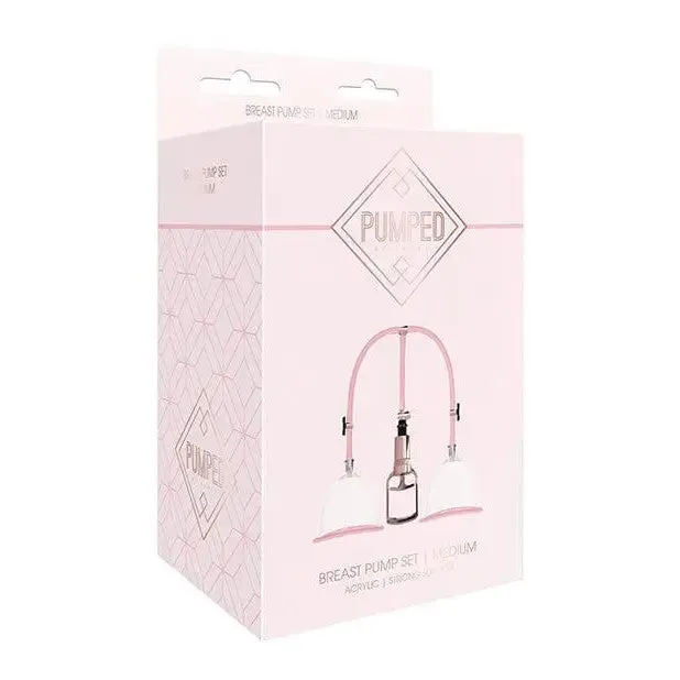 Anal Shots America Shots Pumped Breast Pump Set Medium Rose Gold