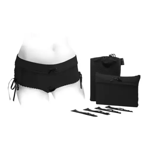 Anal SpareParts Hardware SpareParts Sasha Cinch Booty Short Harness Black Size XS Anal SpareParts Hardware SpareParts Sasha Cinch Booty Short Harness Black Size XS