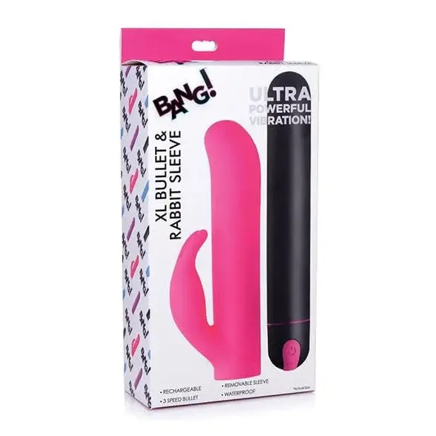 BANG Female Sex Toys BANG 3 Speed XL Bullet and Silicone Rabbit Sleeve