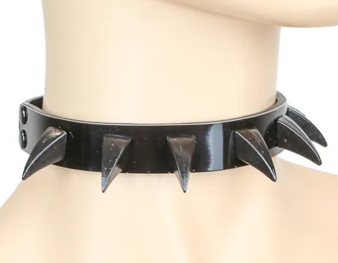 Black Metal Plated Claw Spiked Collar HonourSkintwocom Anal