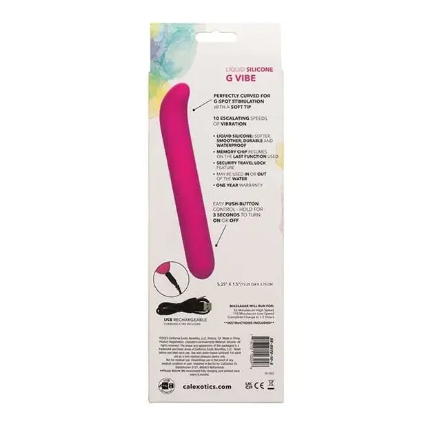 Bliss Liquid Silicone G Vibe Pink CalExotics Vibrators Bliss Liquid Silicone G Vibe Pink CalExotics Vibrators