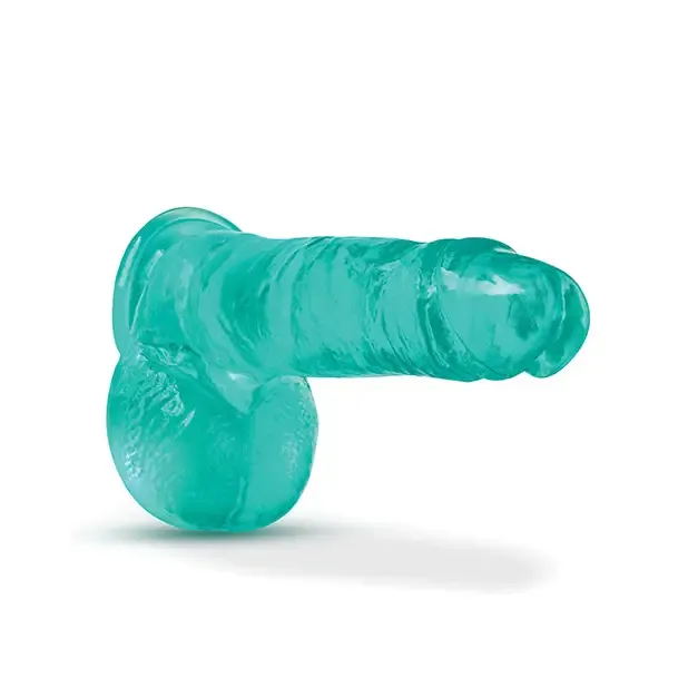 Blush B Yours Plus Rock n Roll 7 in Dildo with Balls Suction Cup Clear Blush Dildos