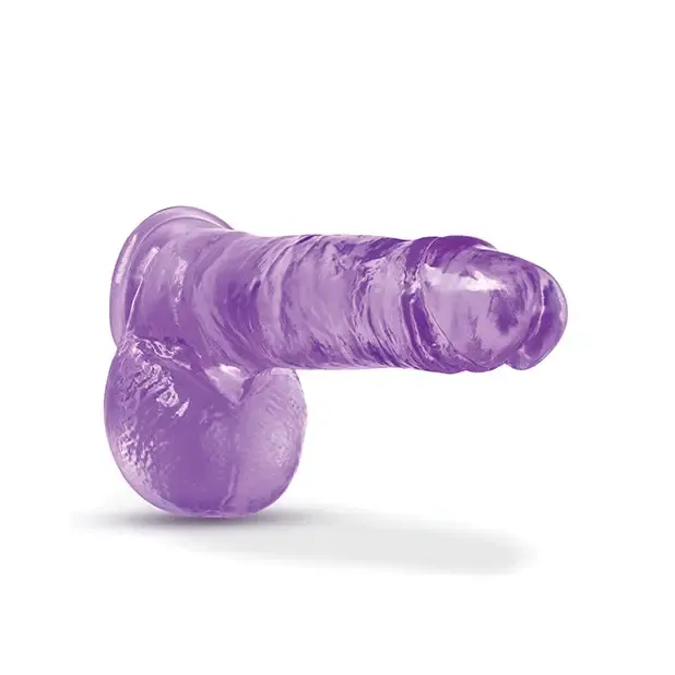 Blush B Yours Plus Rock n Roll 7 in Dildo with Balls Suction Cup Clear Blush Dildos