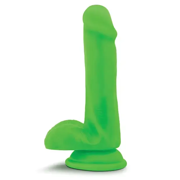 Blush Neo 6 in Dual Density Dildo with Balls Suction Cup Neon Green Blush Dildos Blush Neo 6 in Dual Density Dildo with Balls Suction Cup Neon Green Blush Dildos