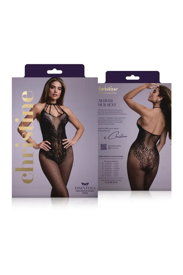 Bodystockings Playsuits Christine Le Duc Amara Crotchless Bodystocking