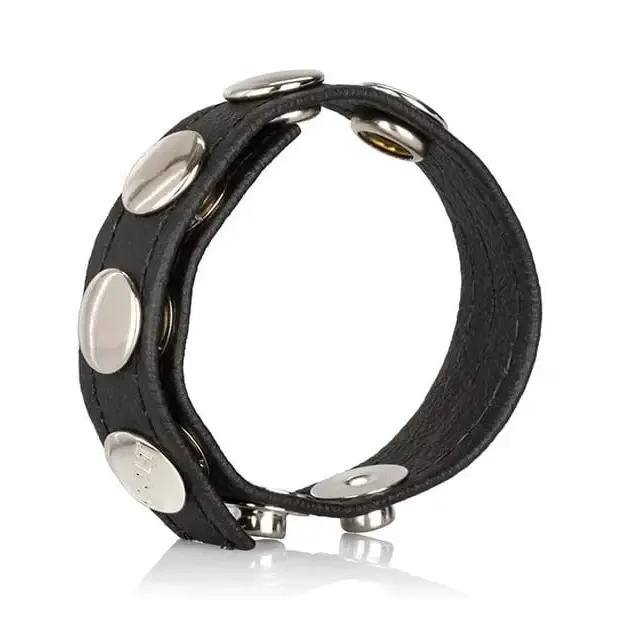 CalExotics Anal Colt Leather Cb Strap 5 Snap Fastener Black