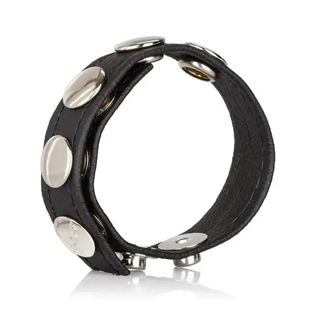 CalExotics Anal Colt Leather Cb Strap 5 Snap Fastener Black