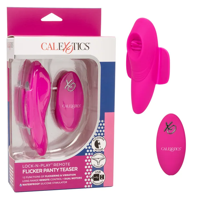 Calexotics LockNPlay Remote Flicker Panty Teaser Pink CalExotics Female Sex Toys